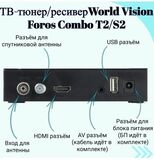 ТВ ресивер World Vision FOROS COMBO, тюнер цифровой HD TV, спутниковая приставка для телевизора (DVB-T2, DVB-S, DVB-S2, DVB-C)