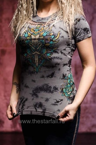 Affliction | Футболка женская AUGUSTA Green AW20640G перед