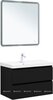 Aquanet 344747 Тумба с раковиной Вега 2.0 80 2 ящ. цв.черный (раковина Ирис) (344747)