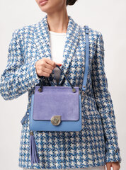 Кожаная сумка Azaro 30598 сиреневый закат