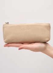 Замшевая косметичка Deboro 17-96 серый агат