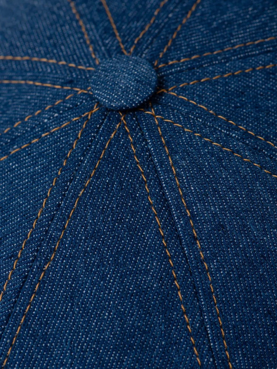 Кепка восьмиклинка джинсовая осенняя