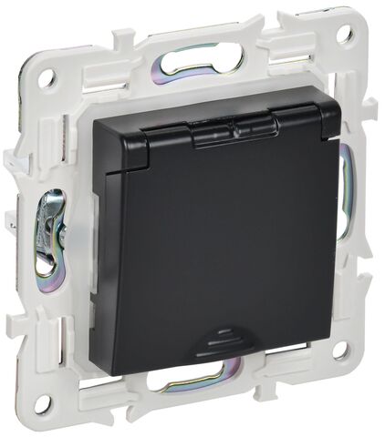 SKANDY Роз. з/к/ш кр. 16А IP44 SK-R11Bl черн. IEK