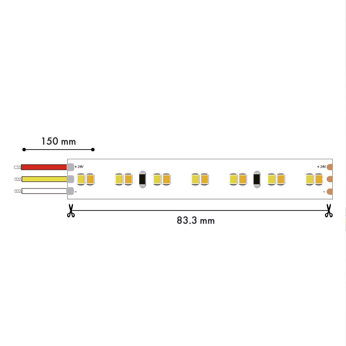 Лента светодиодная 5M SMD2835 19.8W/m 2700-6500K IP65 Favourite 2001-62065