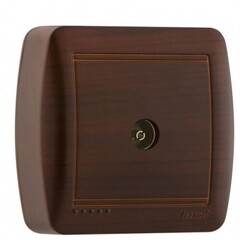 DEMET 711 0500 129 Розетка ТВ прожодная махагон