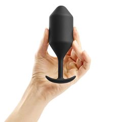 Чёрная пробка для ношения B-vibe Snug Plug 4 - 14 см. - 