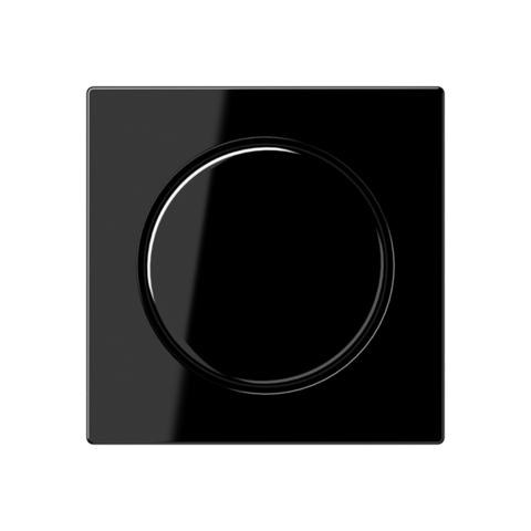 Светорегулятор/Диммер поворотно-нажимной 100–1000 Вт. для ламп накаливания и галог. Цвет Чёрный. JUNG A. 211GDE+A1540SW