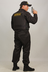 Бронежилет Комфорт 1-1 УНИ чехол Охранник (тканевая бронепанель) с боковой защитой, Бр1 класс защиты. ПОЛНЫЙ