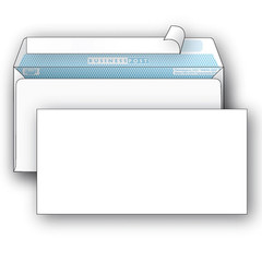 Конверт BusinessPost E65 90 г/кв.м белый стрип с внутренней запечаткой (1000 штук в упаковке)