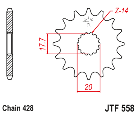 Звезда ведущая JTF558-15