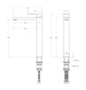 Cezares SLIDER-LC-01-W0 SLIDER-LC-01-W0 Смеситель для накладной раковины однорычажный, без донного клапана, хром
