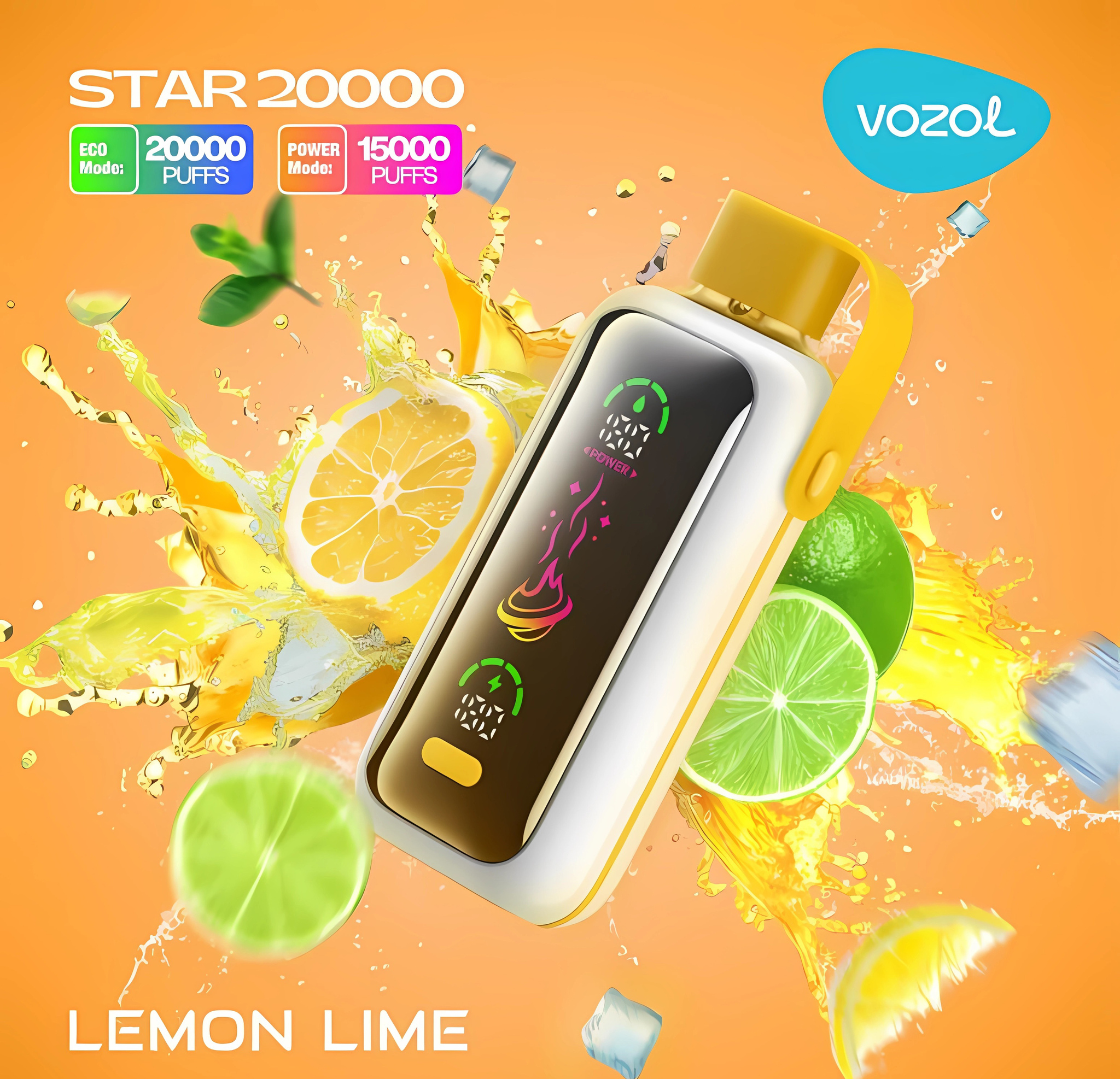 Vozol STAR 20000 - Lemon Lime (5% nic) - buy hookah tobacco at a good price  in Poland