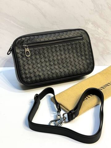 Клатч мужской Bottega Veneta Intrecciato черный