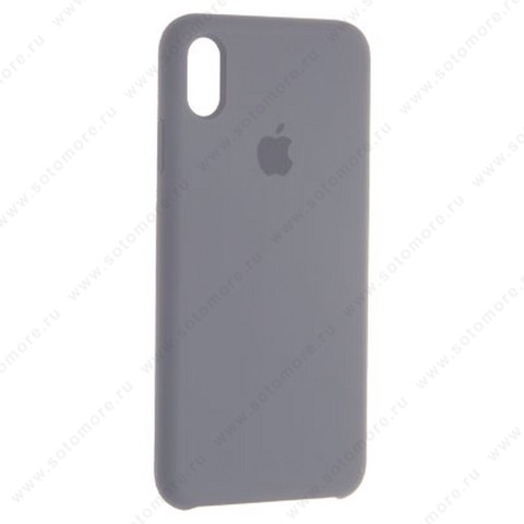 Накладка Silicone Case для Apple iPhone XS Max серый