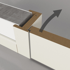 Коробчатый МОНОБЛОК REVERSE с наличником 80 мм Profil Doors к серии PA