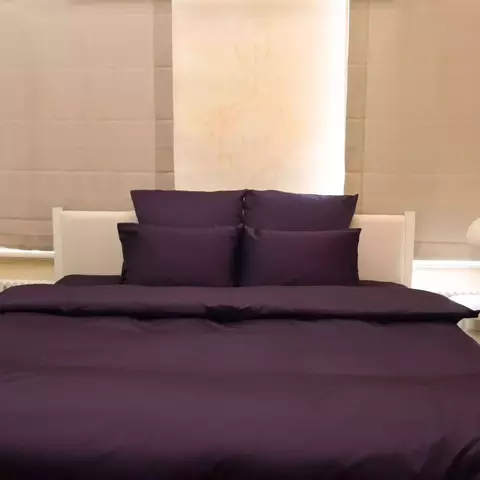 Простыня 250x280 Mollen ежевично-черная