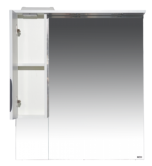 Зеркало-шкаф MISTY Престиж - 80 (левое) серебряная патина