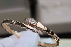 87089 - Браслет ЗМЕЯ -SERPENTI тонкий в розовой позолоте, качество VGOLD
