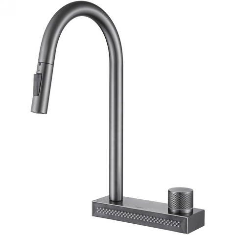 Смеситель ABBER Wasser Kreis AF8114NG для кухни с выдвижной лейкой, никель