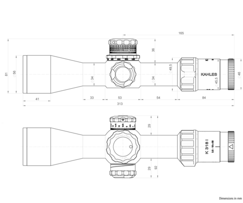 Kahles K318i 3,5-18x50 SKMR3 ccw левая 1cm/100m