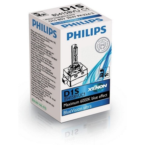 Лампа ксенон D1S (6000К) Philips BlueVision Ultra (картон)