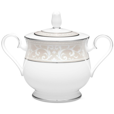 Сахарница 300мл Noritake Монтвейл с платиновым кантом