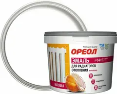 Эмаль для радиаторов акриловая для внутренних работ Ореол матовая белая