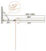 Шторка на ванну Cezares RELAX-V-11 RELAX-V-11-100/140-P-Bi-R