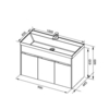 Aquanet 212837 Тумба с раковиной Aquanet Латина 100 белый (212837)