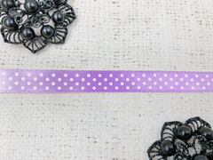 Лента атласная горох, ш. 1 см, сиреневый