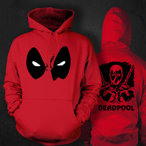 Толстовка Худи Дэдпул красная — Hoodie Deadpool red