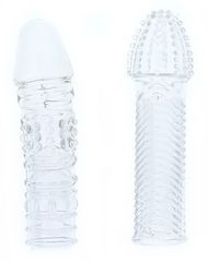 Комплект из 2 прозрачных насадок на пенис PENIS EXTENDER PACK - 