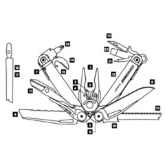 Мультитул Leatherman Surge схема | Multitool-Leatherman.Ru