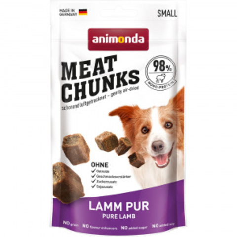 Animonda Meat Chunks Pure Lam лакомство для собак мясные кусочки, ягнёнок 60 гр