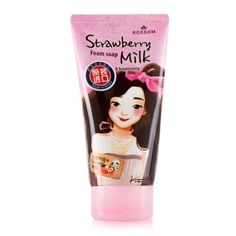 Mukunghwa Rossom Foam Пенка для умывания Strawberry Milk Foam Soap 150 мл