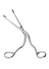 Щипцы для тампонирования горла и глотки изогнутые