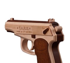 Пистолет Макарова PM-9mm от TARG - деревянный конструктор, сборная модель, 3d пазл