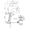 Смеситель для раковины однорычажный с донным клапаном Ideal Standard Ceraflex B1708AA