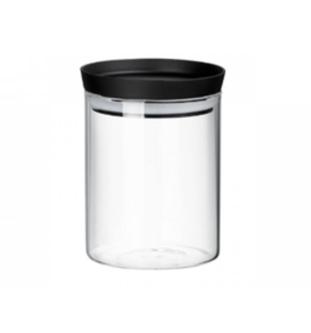 Контейнер для сыпучих продуктов с крышкой Löja (700ml.) цвет: прозрачный/крышка-чёрный 