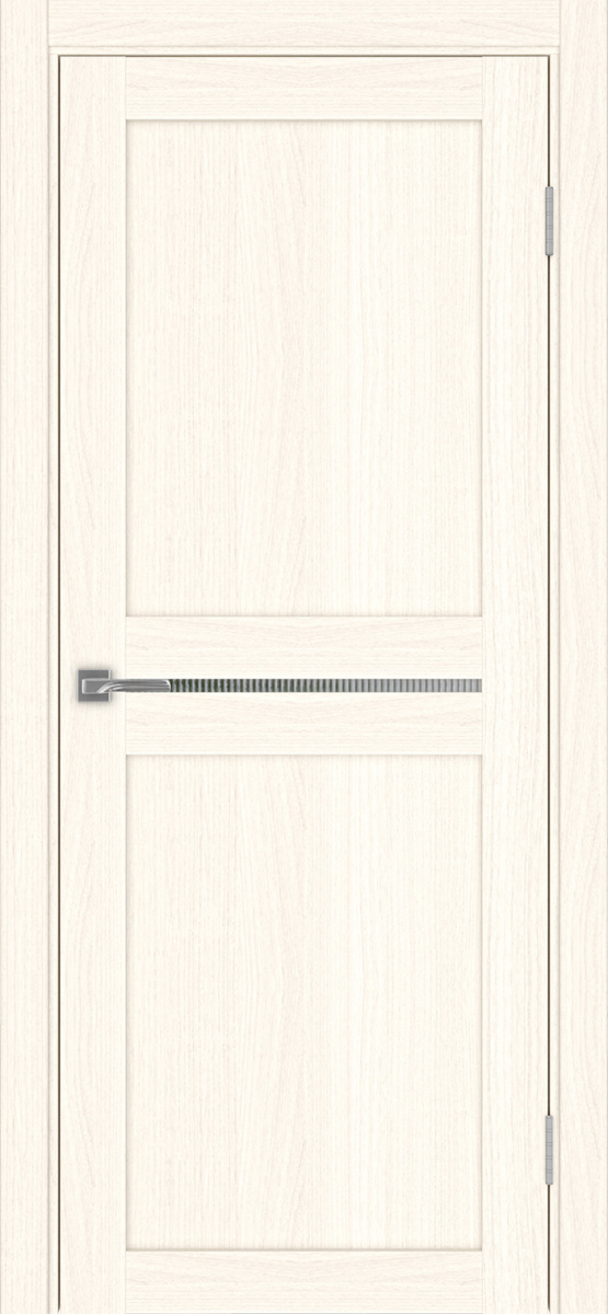 Дверь межкомнатная Оптима Порте Турин 520.121, цвет светлый ясень, экошпон, стекло мору