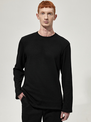 Лонгслив "Фуфайка". Черный