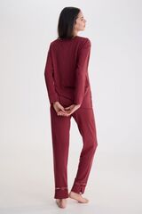 Пижама женская с брюками LISCA ADVENTURE 023464 |  Гранатовый красный