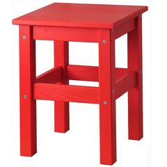 Табурет деревянный Одвар 33х33 см из массива сосны, красный