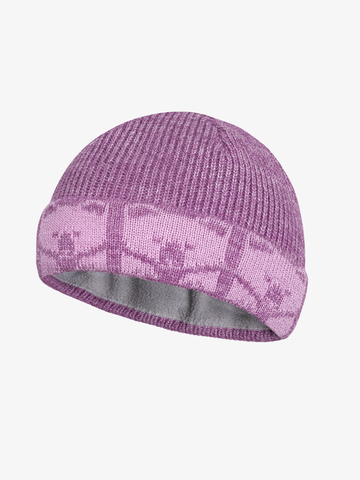 Утеплённая шапка «7 Русских Медведей» с флисовой подкладкой, сиреневого цвета