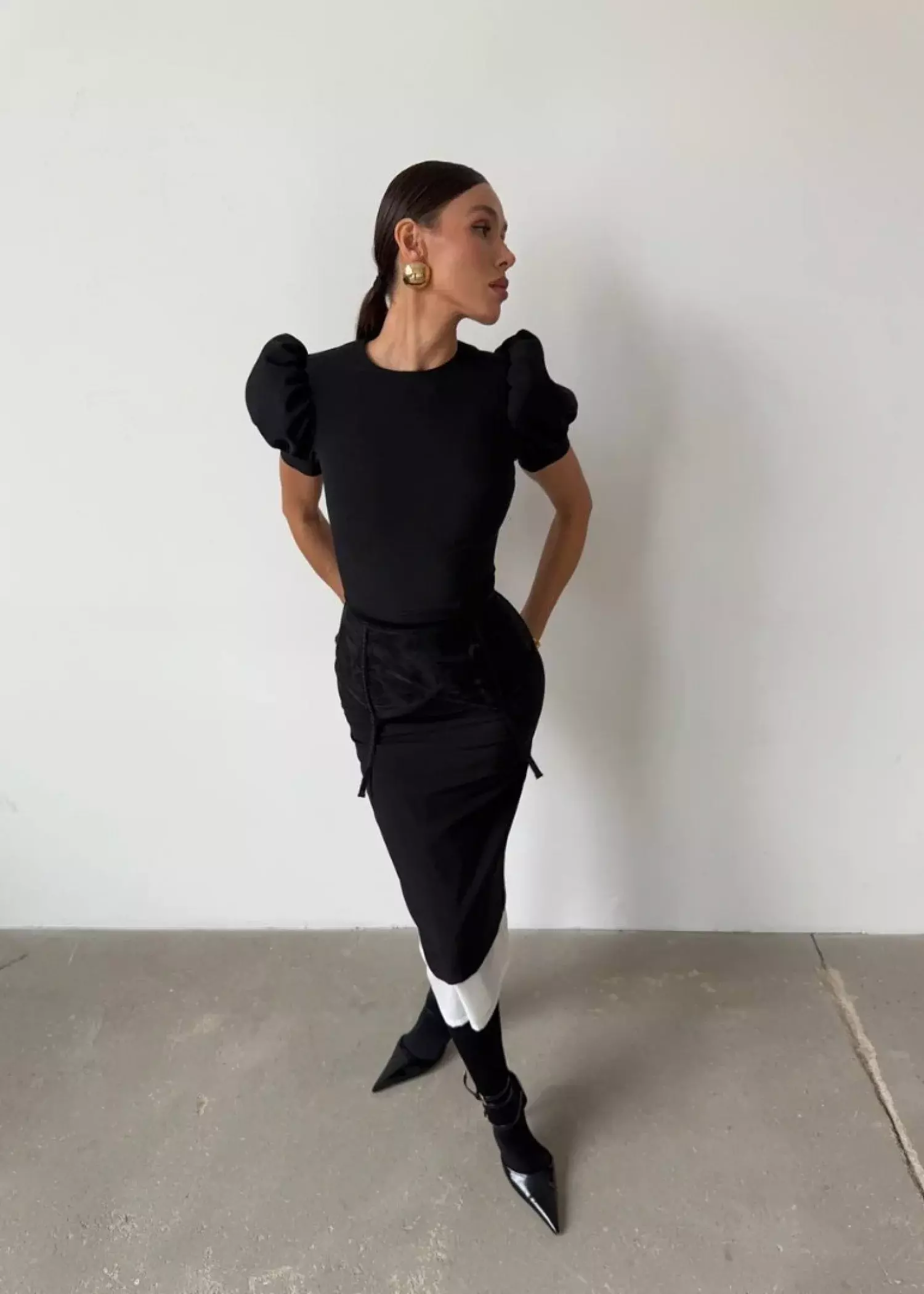 Пояс из органзы, Черный