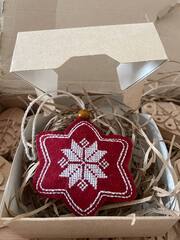 Красная звезда. Подвеска из фетра NYF-0425-Midi