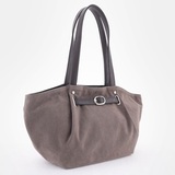 Сумка Саломея 341 эко-замша серый шоколад