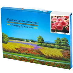 
          Картина по номерам Alingar, 40х50 см, 24 цвета, с акриловыми красками, холст на подрамнике, "Герберы"