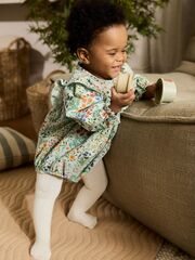 Платье-песочник и колготки в комплекте для девочки Next AN7-953, Зеленый