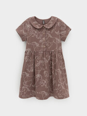 платье  для девочки  КР 5848/капучино,красивые лошадки к631